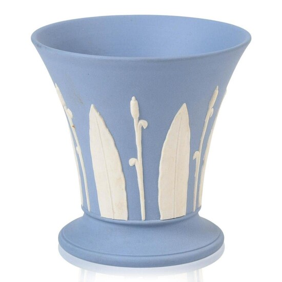 Wedgwood Pale Blue Jasperware Vase.