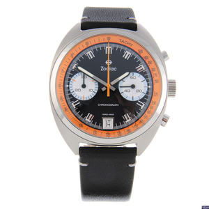 ZODIAC - a gentleman's stainless steel Grandrally chronograph wrist watch.