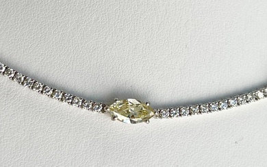 10.55ct D F VVS1 VS1 - 14 kt. White gold - Bracelet, Necklace Diamond - Diamonds