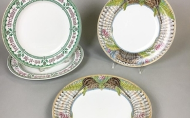 Four Minton Earthenware Plates