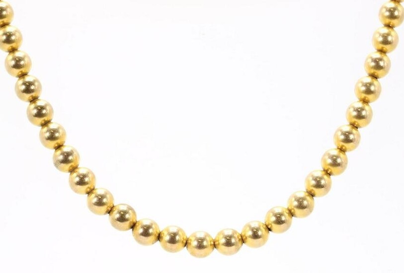 10KY Gold Bead Necklace