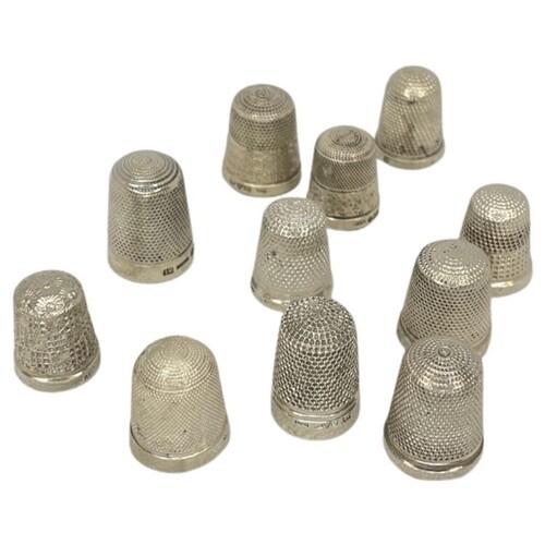 11 Silver Thimbles. All Chester 1890-1925, Henry Griffith an...