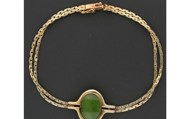 14 kt. Gold - Bracelet Jade