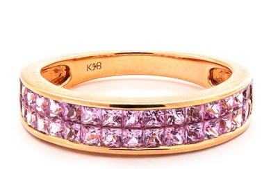 14 kt. Pink gold - Ring - 1.80 ct Sapphires - No Reserve Price