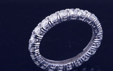 14 kt. White gold - Ring - 1.50 ct Diamond