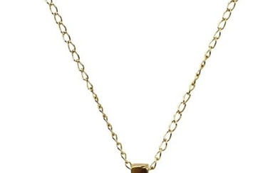14K Gold Chain with Opal and Diamond Pendant