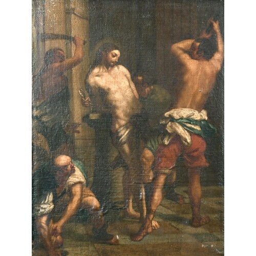 17th Century Italian School. 'The Flagellation of Christ', O...