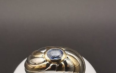 18 kt. Bicolour, Gold - Ring - 0.30 ct Sapphire