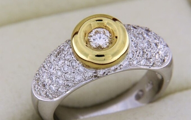 18 kt. Bicolour - Ring - 0.20 ct Diamond - Diamonds