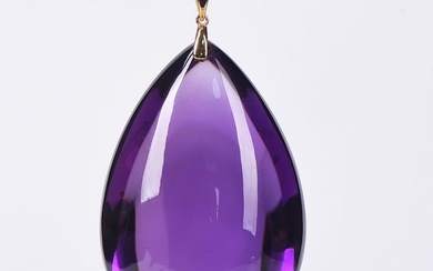 18 kt. Gold - Necklace with pendant - 113.07 ct Amethyst