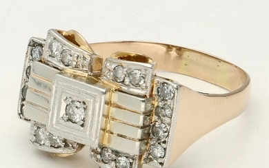 18 kt. Gold - Ring - 0.18 ct Diamond