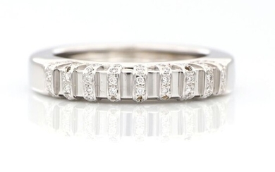 18 kt. White gold - Ring - 0.35 ct Diamond