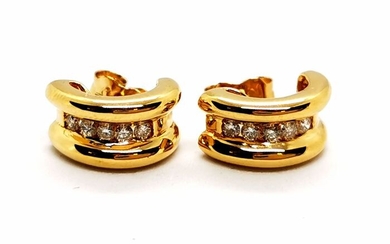 18 kt. Yellow gold - Earrings Diamond