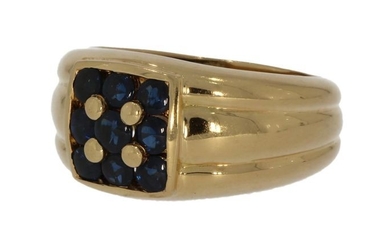 18 kt. Yellow gold - Ring Sapphire