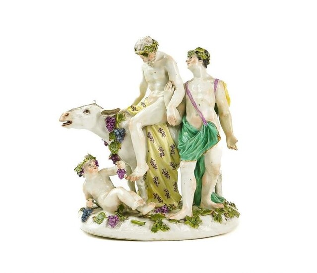 18th c Meissen Figure of Bacchus and Ariadne