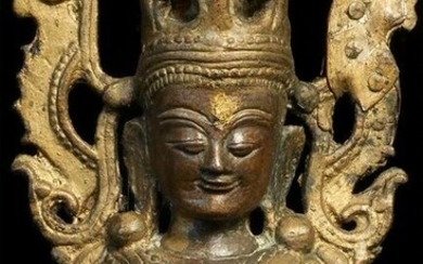 18thC Burmese Shan Style "Jambupati" Bronze Buddha