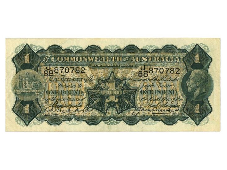 1927 One Pound Note - E.C.Riddle & J.Heathershaw