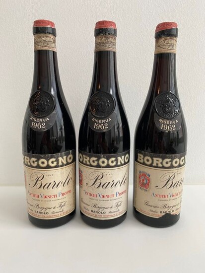 1962 Giacomo Borgogno & Figli - Barolo Riserva - 3 Bottles (0.72L)