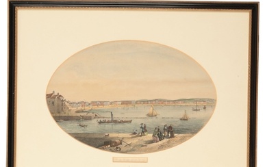 19TH CENTURY ENGLISH SCHOOL 'Weymouth ' harbour view with ...