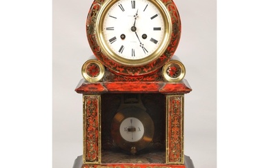 19th century French Boulle work mantel clock by Paul Mancel ...