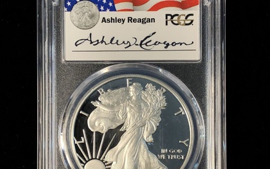 2020 S American Silver Eagle Dollar PCGS PR69 Reagan Legacy...