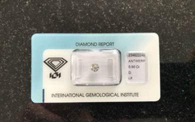 Diamond - 0.50 ct Round diamond cut D, IF