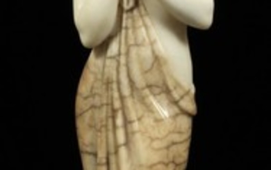 CLASSICAL MARBLE ALABASTER SCULPTURE WOMAN 17 4