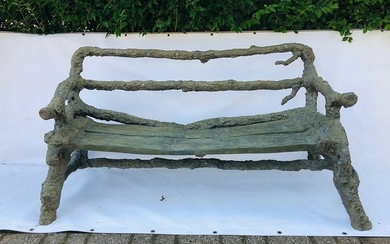 A naturalistic garden bench - Bronze - 20th century