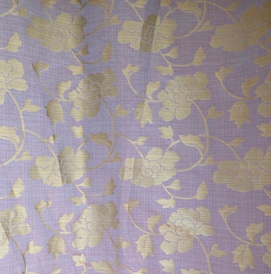 4.2 m x 140 cm Magnificent San Leucio damask fabric - Linen, Silk - 2019