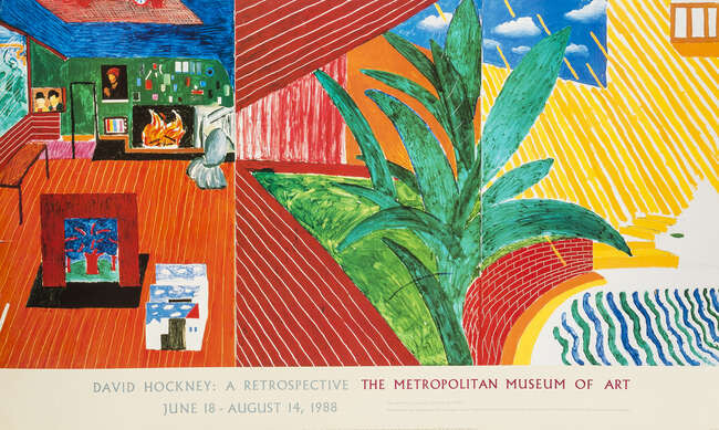 David Hockney (b.1937) (after) A poster for David Hockney: A Retrospective; A poster for Hockney Paints the Stage; A poster for David Hockney: A Retrospective; A poster for Zeichnungen und Grafik