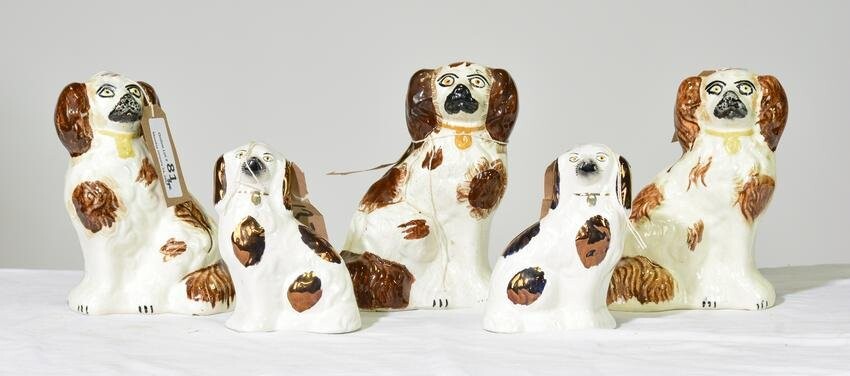 5 Staffordshire Dogs