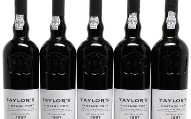 5 bts. Taylor's Vintage Port 1997 A (hf/in). This lot is part...