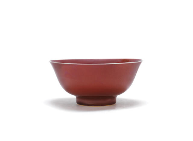A copper red-glazed bowl