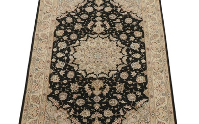 5'9 x 9'1 Hand-Knotted Sino-Persian Tabriz Area Rug