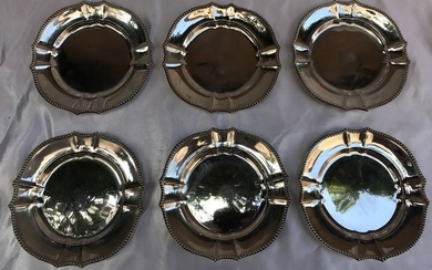 6 PIECES OF TIFFANY STERLING SILVER PLATES