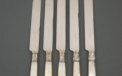 Silver-Mounted Mother-of-Pearl Knives