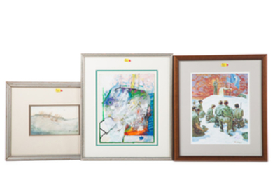 Three Assorted Framed Artworks