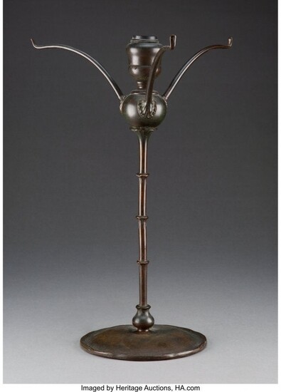 79281: Tiffany Studios Patinated Bronze Lamp Base, circ