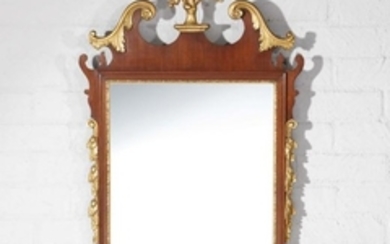 A Chippendale style mahogany mirror