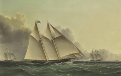 James Edward Buttersworth (1817-1894), Henrietta, Fleetwing & Vesta (Great Ocean Yacht Race)