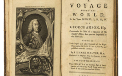 Voyages.- Anson (George) A Voyage round the World, in the Years MDCCXL, I, II, III, IV, fourth edition, 3 folding engraved maps, 8vo, for John and Paul Knapton, 1748.