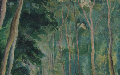 WILHELM GIMMI (1886-1965), Chemin forestier, 1916