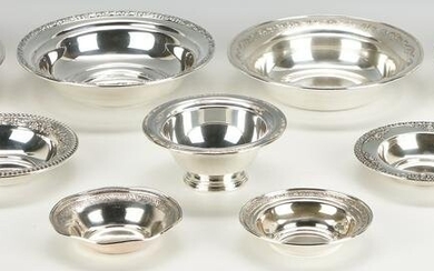 9 Sterling Hollowware Bowls, incl. Gorham