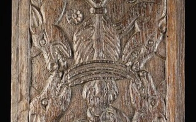 A 16th Century Panel carved with four...