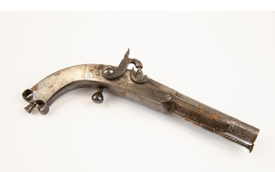 A 36 bore percussion Scottish highland dress pistol, c 1840-...