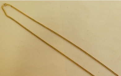 A 9ct gold flat curb link neckchain