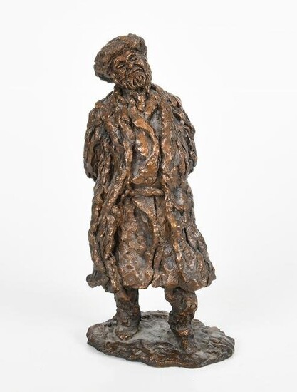 A Bronze Figure of a Rabbi