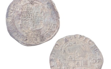 A CHARLES I SILVER HALF CROWN Portcullis; and another Charl...