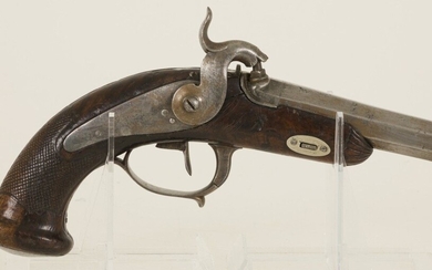 A Cavalry percussion pistol, France, late 18th century.