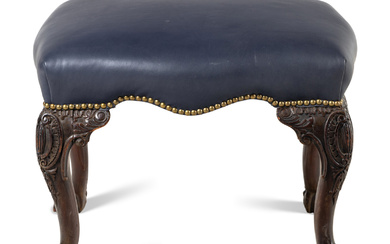 A George II Style Carved Mahogany Footstool